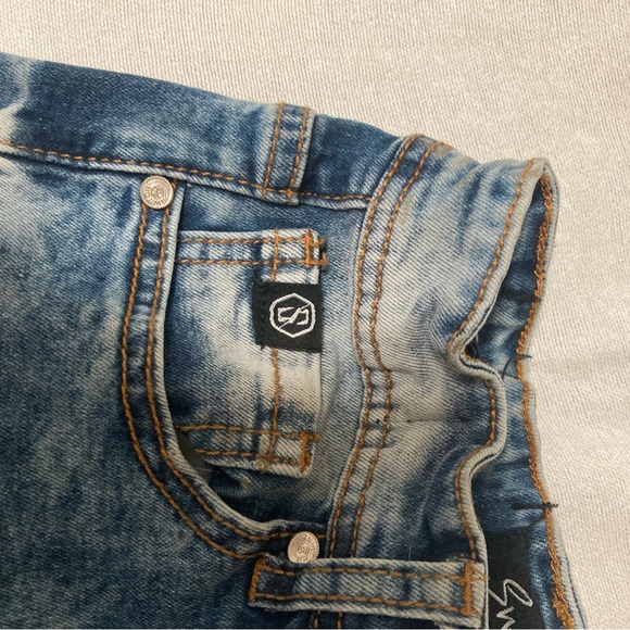 Switch Jeans Remarkable Sz 10 Kids Girls Blue Graffiti adjustable distressed - Picture 7 of 16